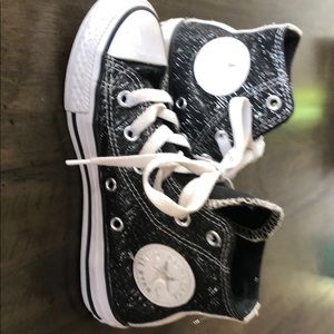 Converse - “Chucks” Black & Silver 12 Girls